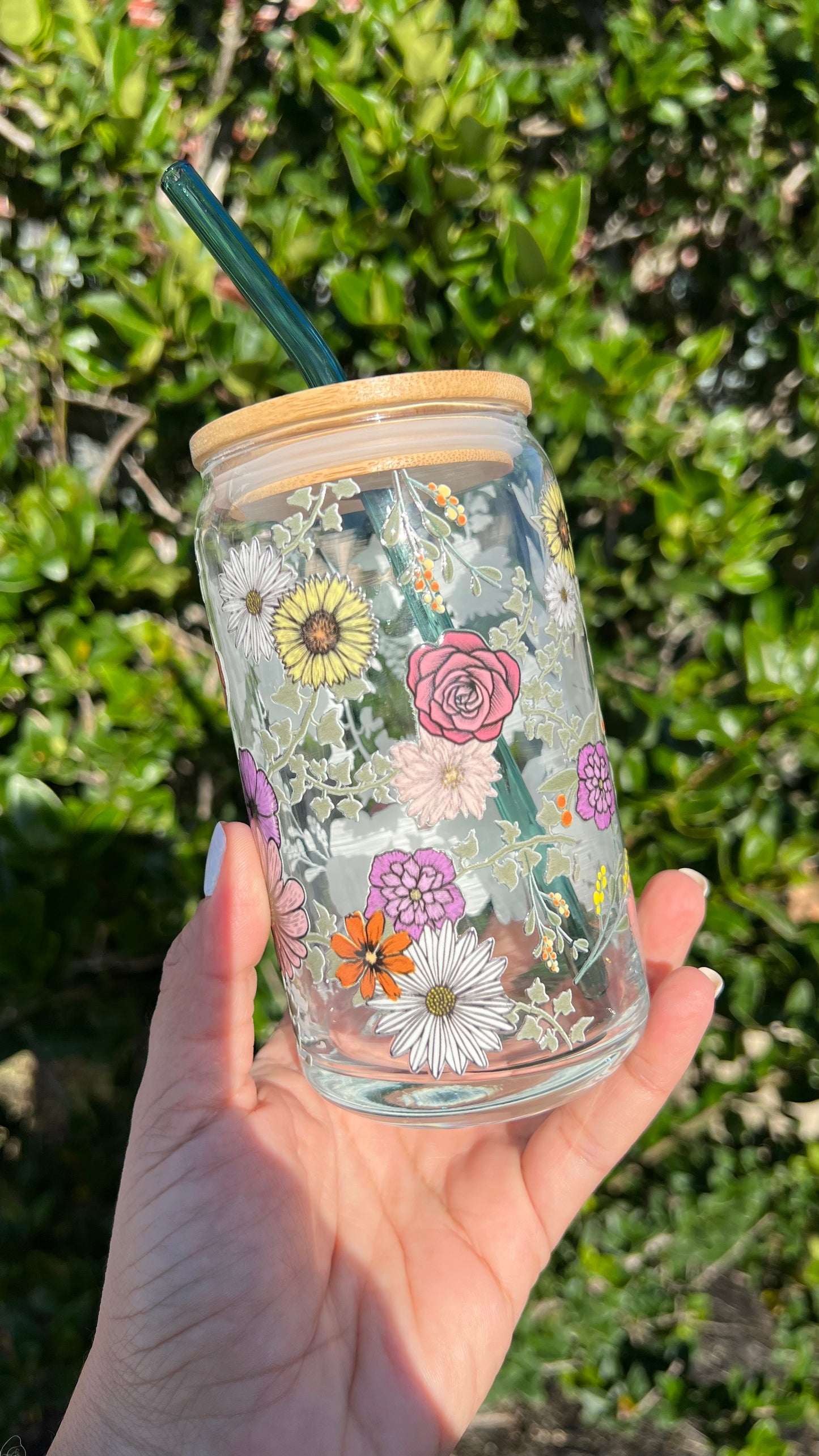 Wild Flowers- 16 Oz Glass Can