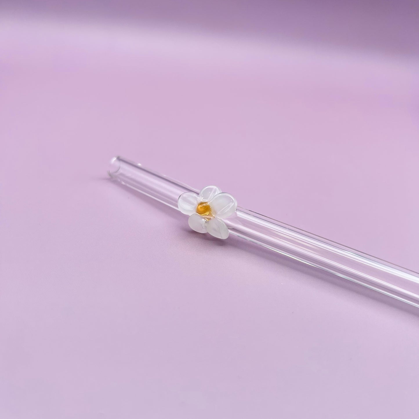 Flower Glass Straw