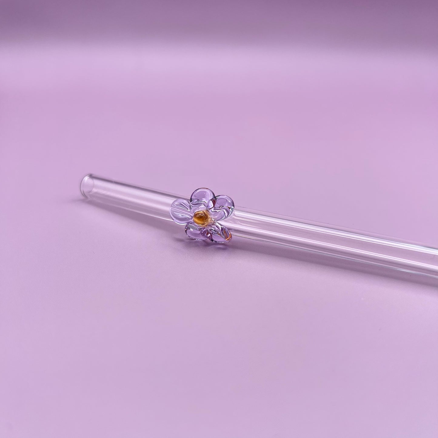 Flower Glass Straw