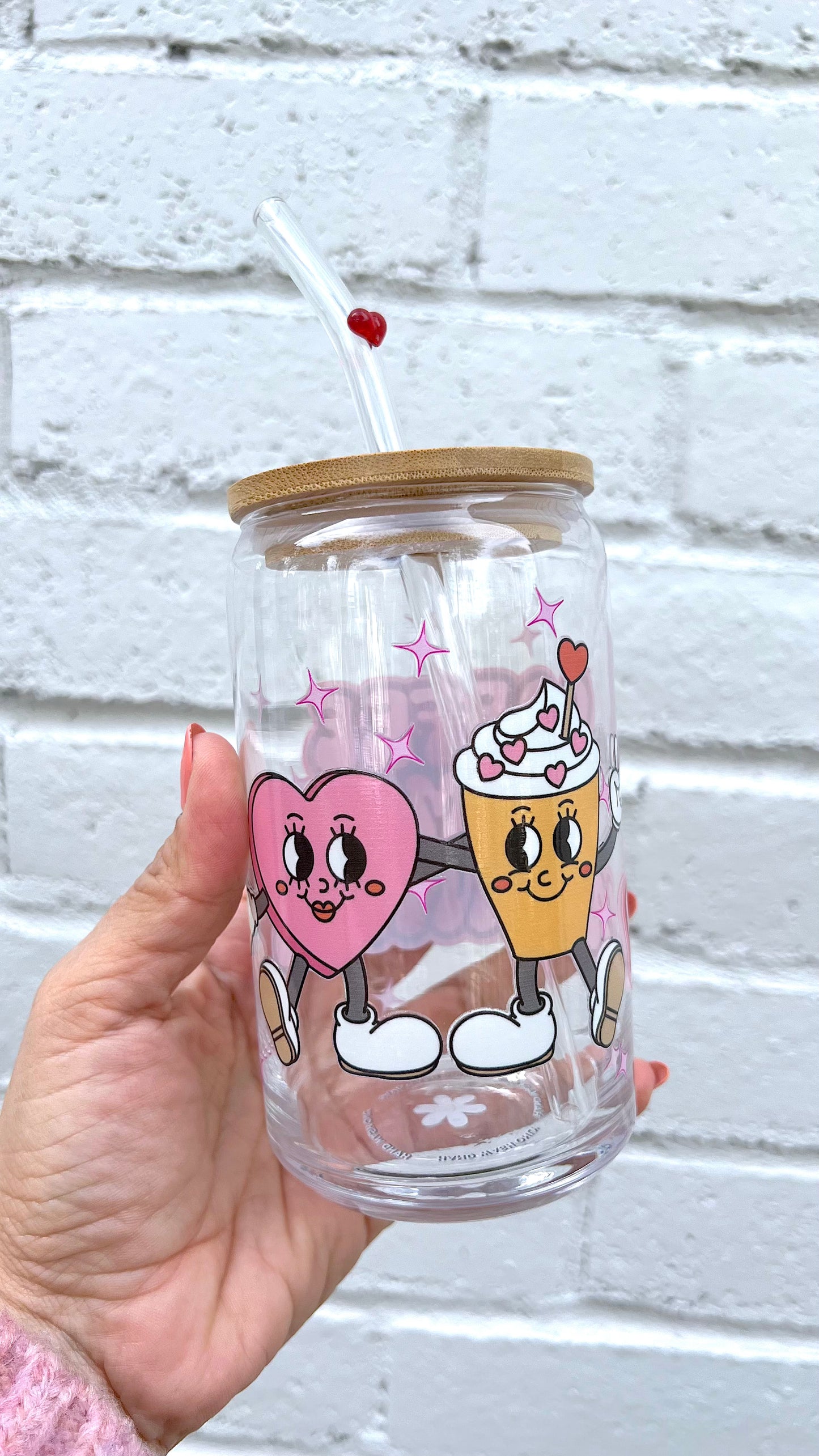 Coffee is My Valentine - 16 Oz Glass Can