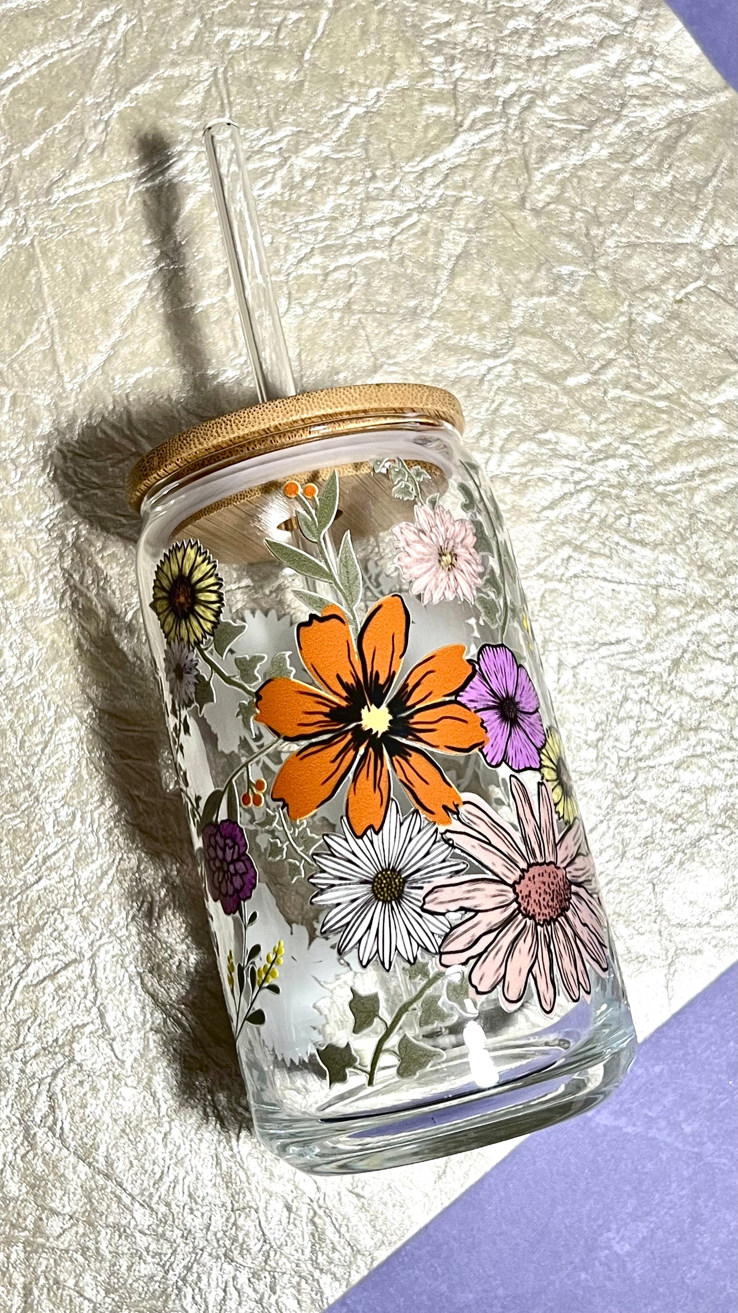 Wild Flowers- 16 Oz Glass Can