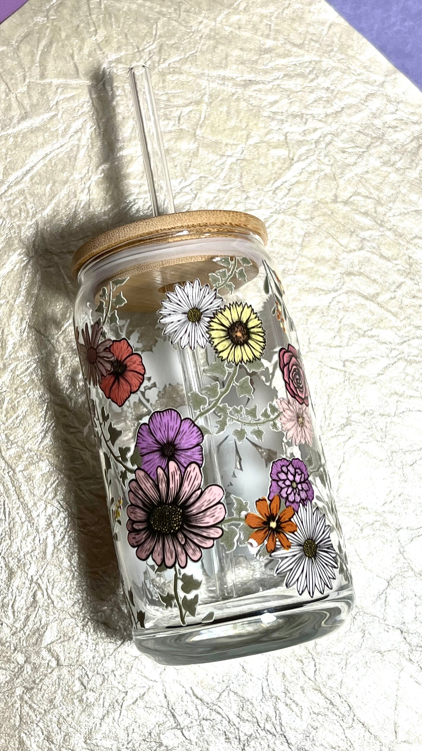 Wild Flowers- 16 Oz Glass Can